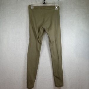 Flirtitude Active Womens Olive Green Flirty Leggings High Rise Cotton Blend M